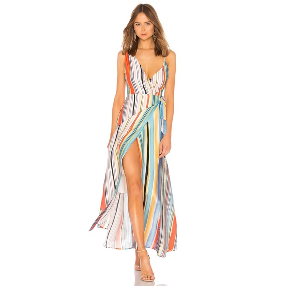 New Lovers + Friends Montague Rainbow Maxi Dress - Picture 1 of 8